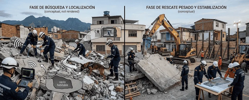 ¿Cuándo el rescate deja de ser búsqueda de sobrevivientes y pasa a recuperación?