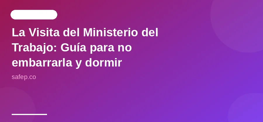 La Visita del Ministerio del Trabajo: Guía para no embarrarla y dormir tranquilo