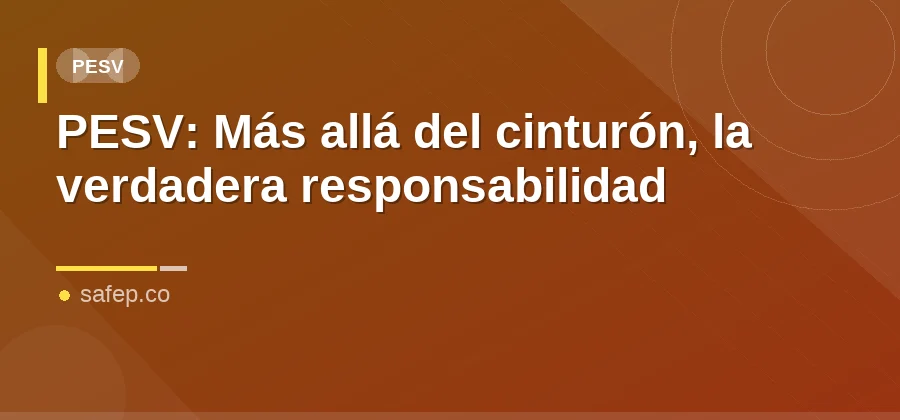 PESV: Más allá del cinturón, la verdadera responsabilidad
