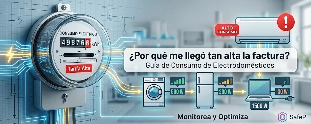¿Por qué me llegó tan alta la factura de energía y cómo saber qué electrodoméstico gasta más?