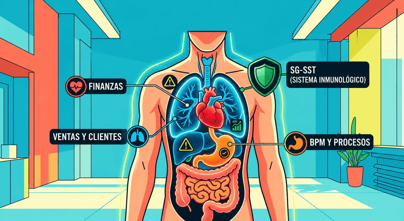 Tu empresa se parece más a un cuerpo humano, la analogía perfecta...