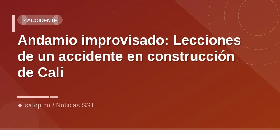 Andamio improvisado: Lecciones de un accidente en construcción de Cali