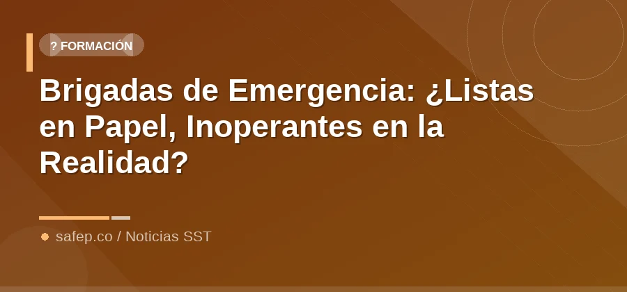 Brigadas de Emergencia: ¿Listas en Papel, Inoperantes en la Realidad?