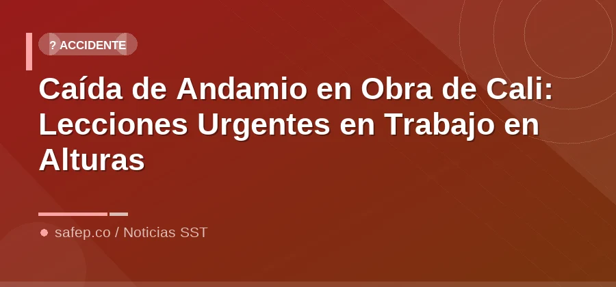 Caída de Andamio en Obra de Cali: Lecciones Urgentes en Trabajo en Alturas