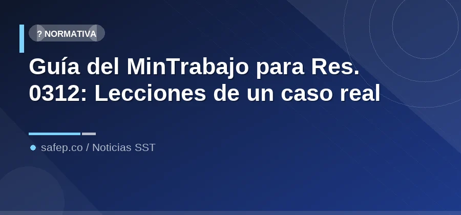 Guía del MinTrabajo para Res. 0312: Lecciones de un caso real