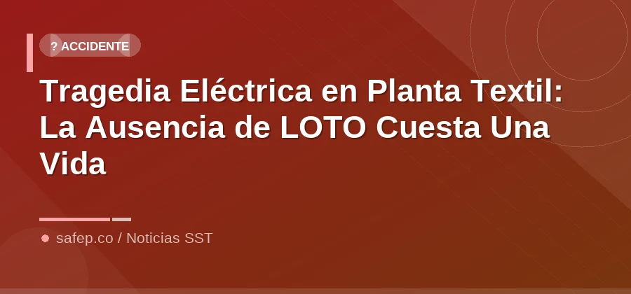 Tragedia Eléctrica en Planta Textil: La Ausencia de LOTO Cuesta Una Vida