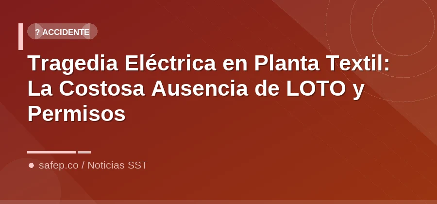 Tragedia Eléctrica en Planta Textil: La Costosa Ausencia de LOTO y Permisos